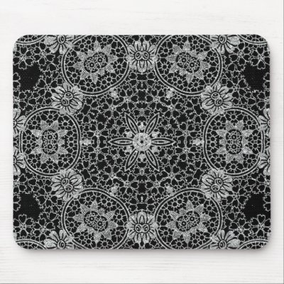 Black Glitter Mouse Pad by MarceeJean