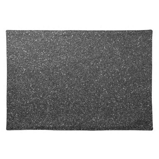Black Glitter Placemat
