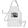 Black goat big yellow eyes nose first view apron