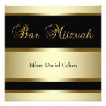 Black Gold Bar Mitzvah Invitations