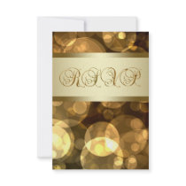 Black Gold Bubbles RSVP Invite