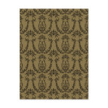 Black & Gold Classic Baroque Pattern postcards