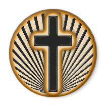 BLACK & GOLD CROSS MAGNETS