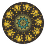 Black & Gold Elegant Kaleidoscope stickers