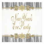 Black Gold Elegant New Years Eve Party Invitations