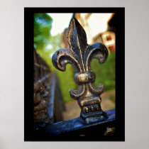 Black & Gold Fleur de Lis [Art Print] - Large