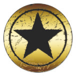 BLACK & GOLD GRUNGE STAR STICKERS