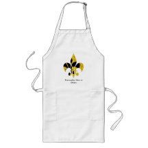 Black Gold Inspirational Fleur de Lis Apron