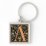 Black & Gold Letter ‘A’ - Keychain