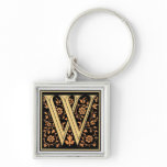 Black & Gold Letter ‘W’ - Keychain