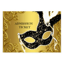 Black Gold Masquerade Party Admission Tickets