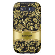Black & Gold Metallic Floral Damasks-Customised