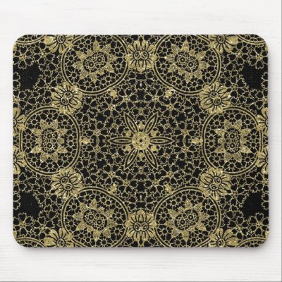 Black Gold Mouse Pads by MarceeJean