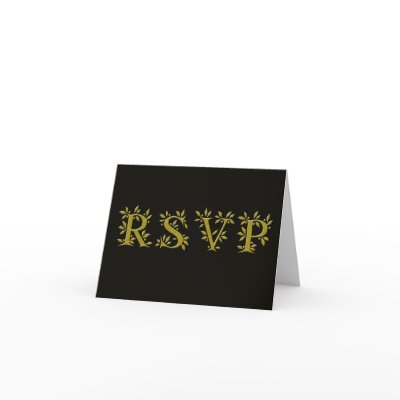 BLACK GOLD response card by Giftgarden
