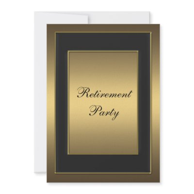 Black Gold Retirement Party by InvitationCentral