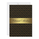 Black Gold Retirement Party Invite