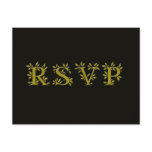 BLACK GOLD RSVP Gold Leaf  postcard