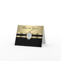 Black Gold Thank You Cards