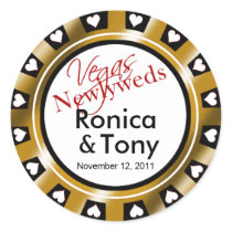 Black & Gold Vegas Newlyweds Casino Chip