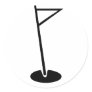 Black Golf Hole Flag Round Sticker