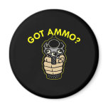 Black Got Ammo Pistol Refrigerator Magnets