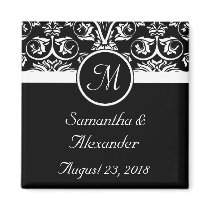 Black Grand Insignia Monogram Favour /Save the Dat