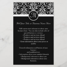 Black Grand Insignia Monogram flyer, program