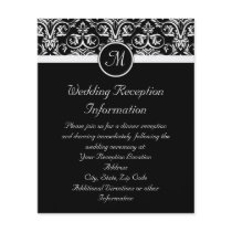 Black Grand Insignia Monogram reception insert or