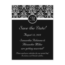 Black Grand Insignia Monogram Save the Date