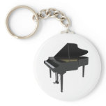 Black Grand Piano: 3D Model: Keychains