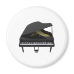 Black Grand Piano: 3D Model: Fridge Magnet