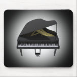 Black Grand Piano: 3D Model: Mousepad