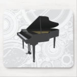 Black Grand Piano: 3D Model: Mousepad