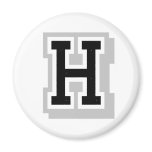 black gray letter H Refrigerator Magnet
