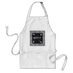 black Greek square aprons