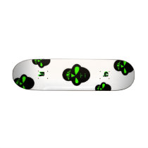 Black & Green Skull Skate Decks