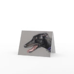 Black Greyhound Dog Art Notecard