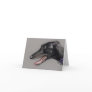 Black Greyhound Dog Art Notecard