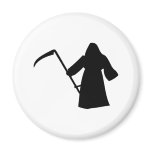 black grim reaper death icon magnets