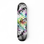 Black grunge and rainbow skateboard decks