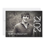 Black Grunge Photo Graduation Announcement