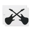 black guitar icon crossed invitations