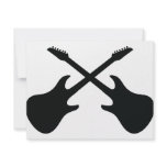 black guitar icon crossed invitations