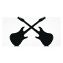 black guitar icon crossed picture card