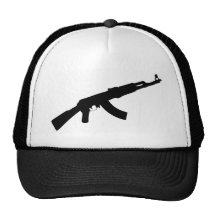 black gun ak 47 icon hats