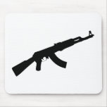 black gun ak 47 icon mousepads