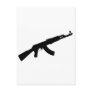 black gun ak 47 icon post card