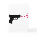 black gun star pistol stars cards