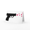 black gun star pistol stars cards