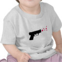 black gun star pistol stars t-shirts